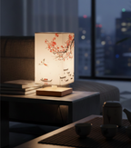 Table Lamp Bamboo Dimmable LED Fabric Shade