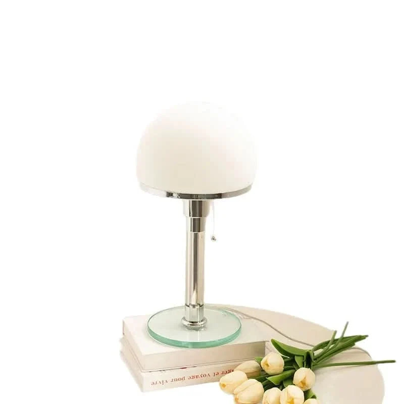 Table Lamp Bauhaus-Inspired Antique Glass Shade