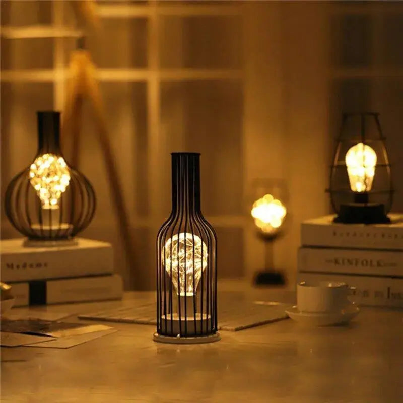 Table Lamp Bottle Design & Warm White LED