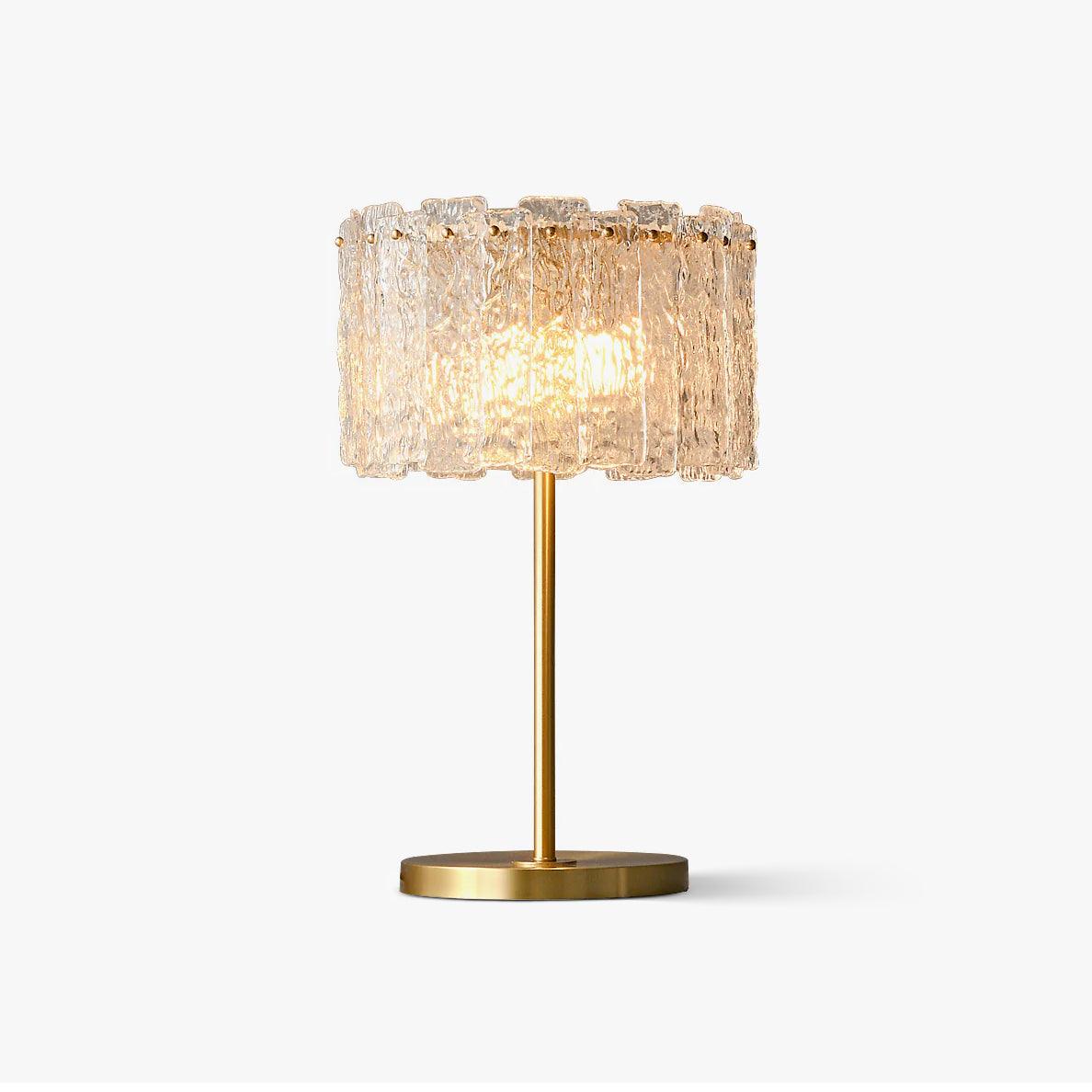 Table Lamp Brass Base & Clear Glass