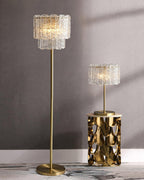 Table Lamp Brass Base & Clear Glass