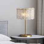 Table Lamp Brass Base & Clear Glass