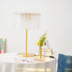 Table Lamp Brass Base & Clear Glass