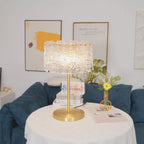 Table Lamp Brass Base & Clear Glass