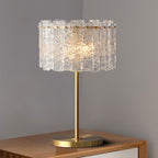 Table Lamp Brass Base & Clear Glass