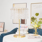Table Lamp Brass Base & Clear Glass
