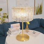 Table Lamp Brass Base & Clear Glass