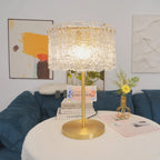 Table Lamp Brass Base & Clear Glass