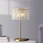 Table Lamp Brass Base & Clear Glass