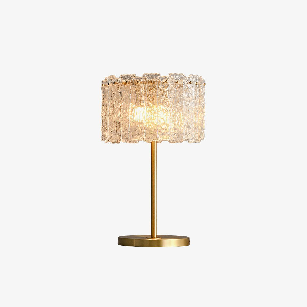 Table Lamp Brass Base & Clear Glass