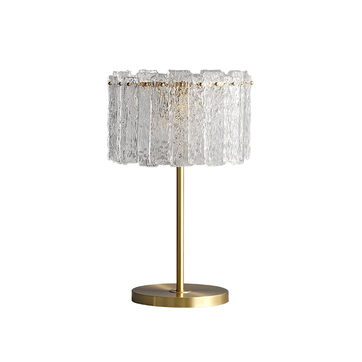 Table Lamp Brass Base & Clear Glass