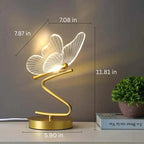 Table Lamp Butterfly Silhouette Energy-Efficient Warm LED