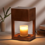 Table Lamp Candle Warmer Solid Wood Dimmable & Timer