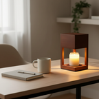 Table Lamp Candle Warmer Solid Wood Dimmable & Timer