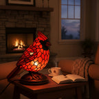 Table Lamp Cardinal Bird USB Powered & Push Button
