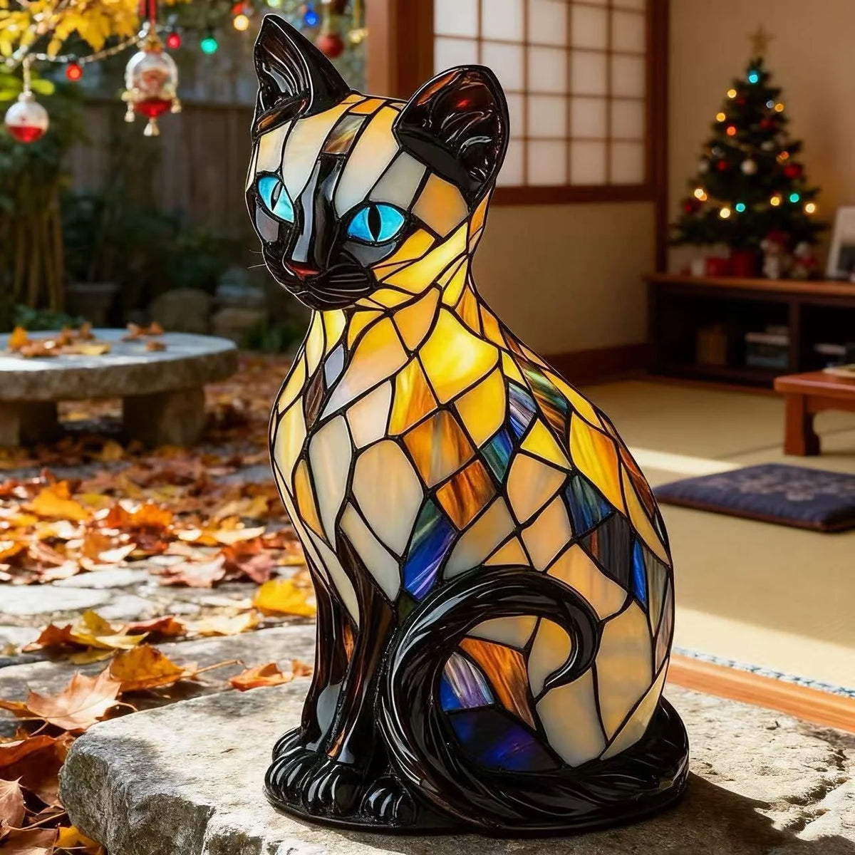 Table Lamp Cat-Shaped Handmade Warm Ambient Glow