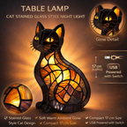 Table Lamp Cat-Shaped Soft Ambient USB & Button Power