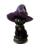 Table Lamp Cat With Witch Hat Warm LED