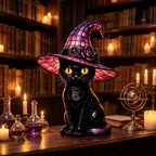 Table Lamp Cat With Witch Hat Warm LED