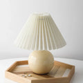 Table Lamp Ceramic Base Japanese Pleated Shade