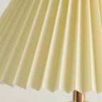 Table Lamp Ceramic Base Japanese Pleated Shade