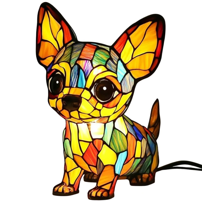 Table Lamp Chihuahua Warm White LED USB & Battery