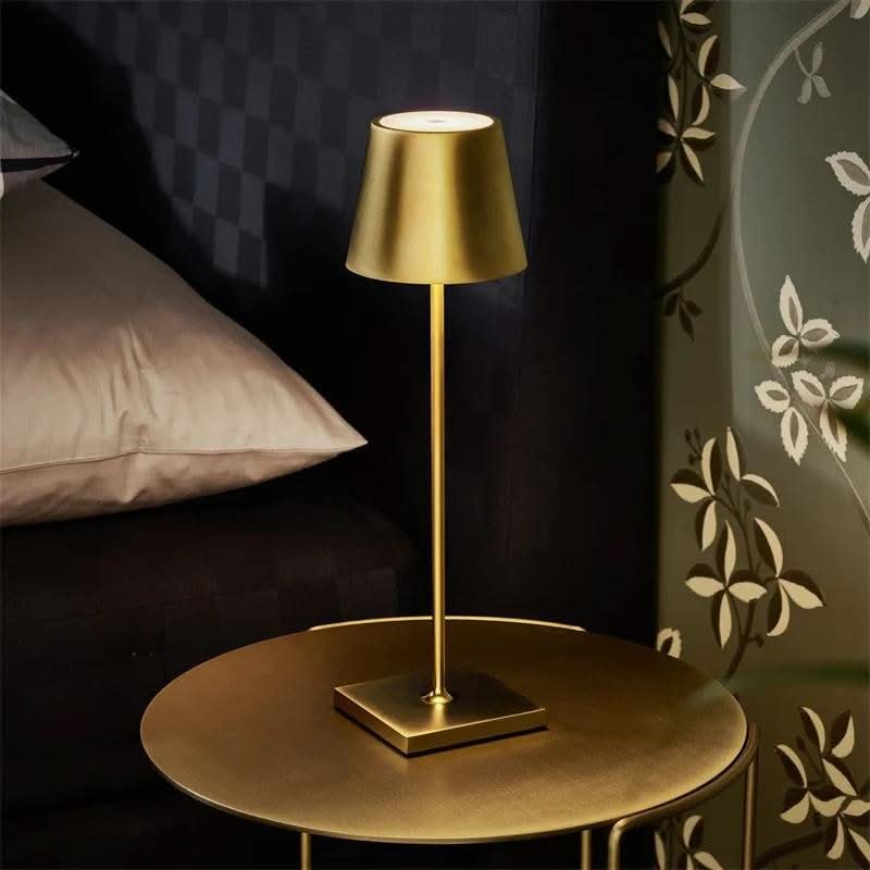 Table Lamp Cordless Dimmable USB Rechargeable Aluminum