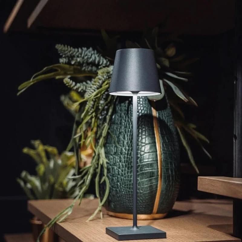 Table Lamp Cordless Dimmable USB Rechargeable Aluminum