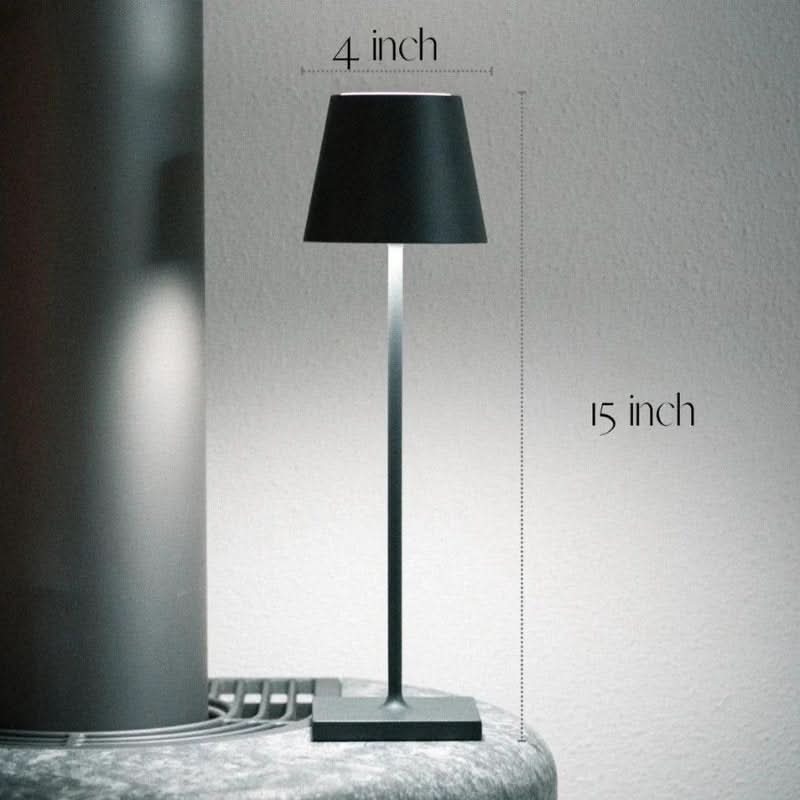 Table Lamp Cordless Dimmable USB Rechargeable Aluminum