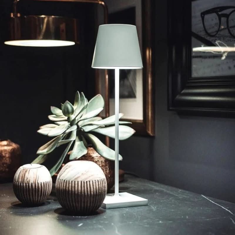 Table Lamp Cordless Dimmable USB Rechargeable Aluminum