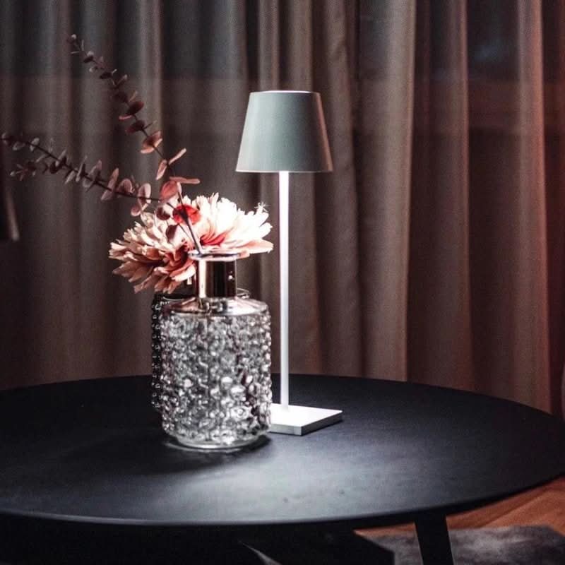 Table Lamp Cordless Dimmable USB Rechargeable Aluminum