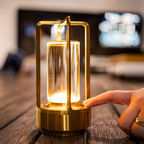 Table Lamp Cordless USB Rechargeable Crystal Glass