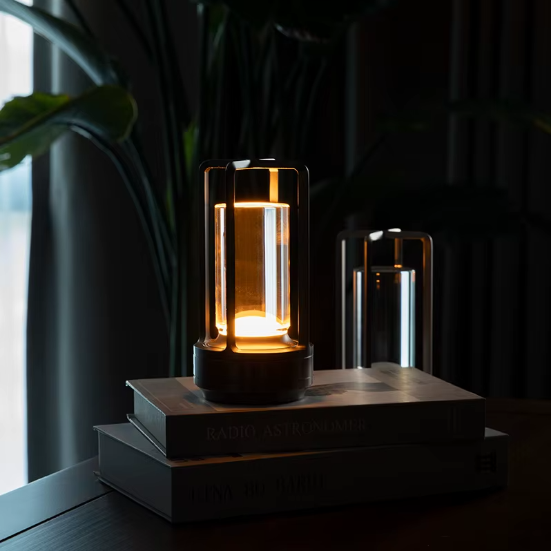 Table Lamp Cordless USB Rechargeable Crystal Glass
