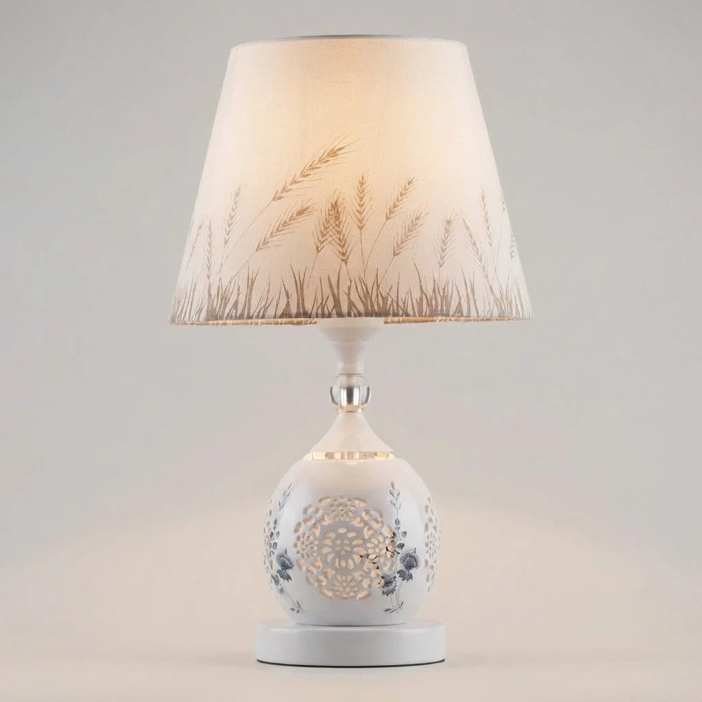 Table Lamp Crystal Accent Polished Gold Drum Shade