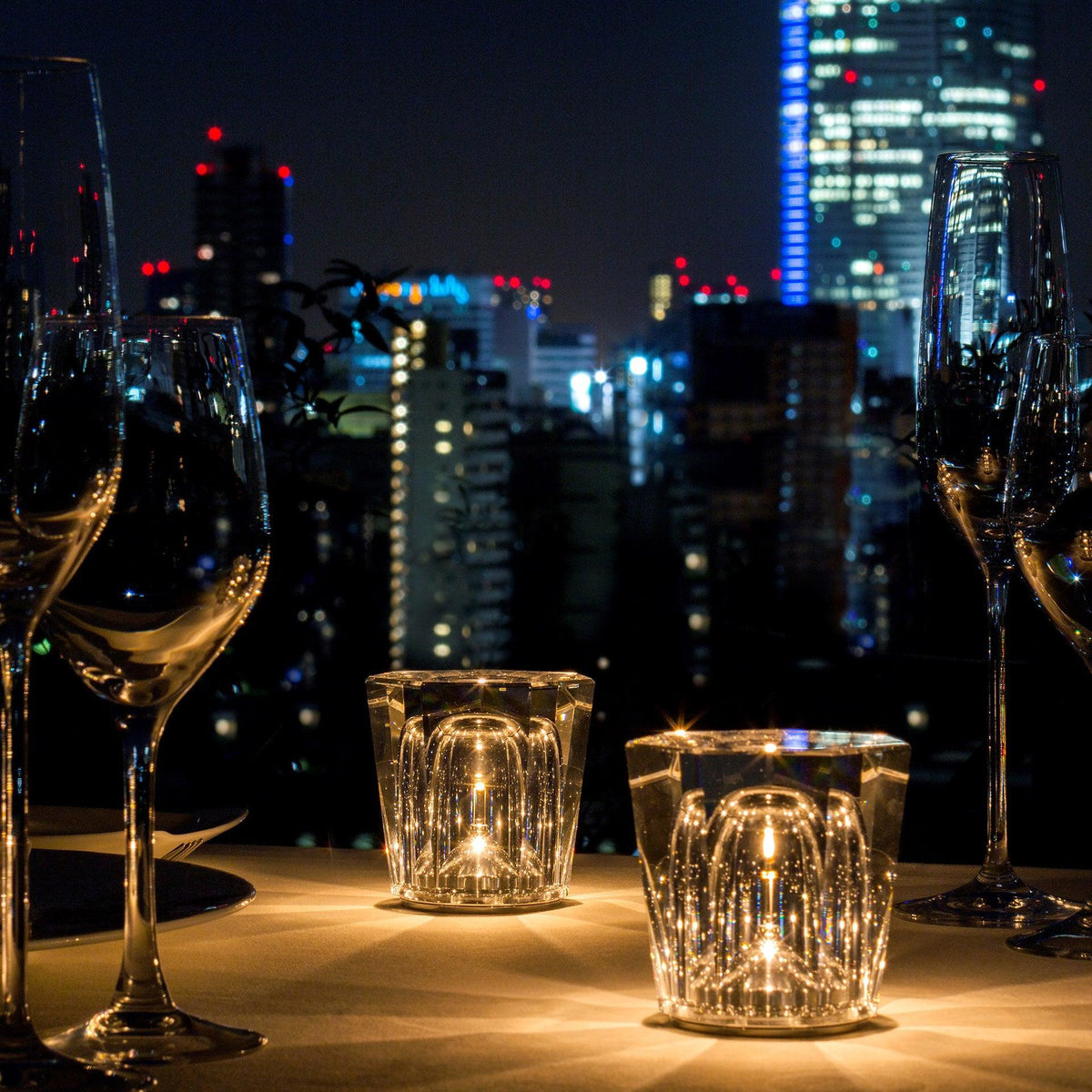 Table Lamp Crystal Diamond Wireless Dimmable USB Rechargeable