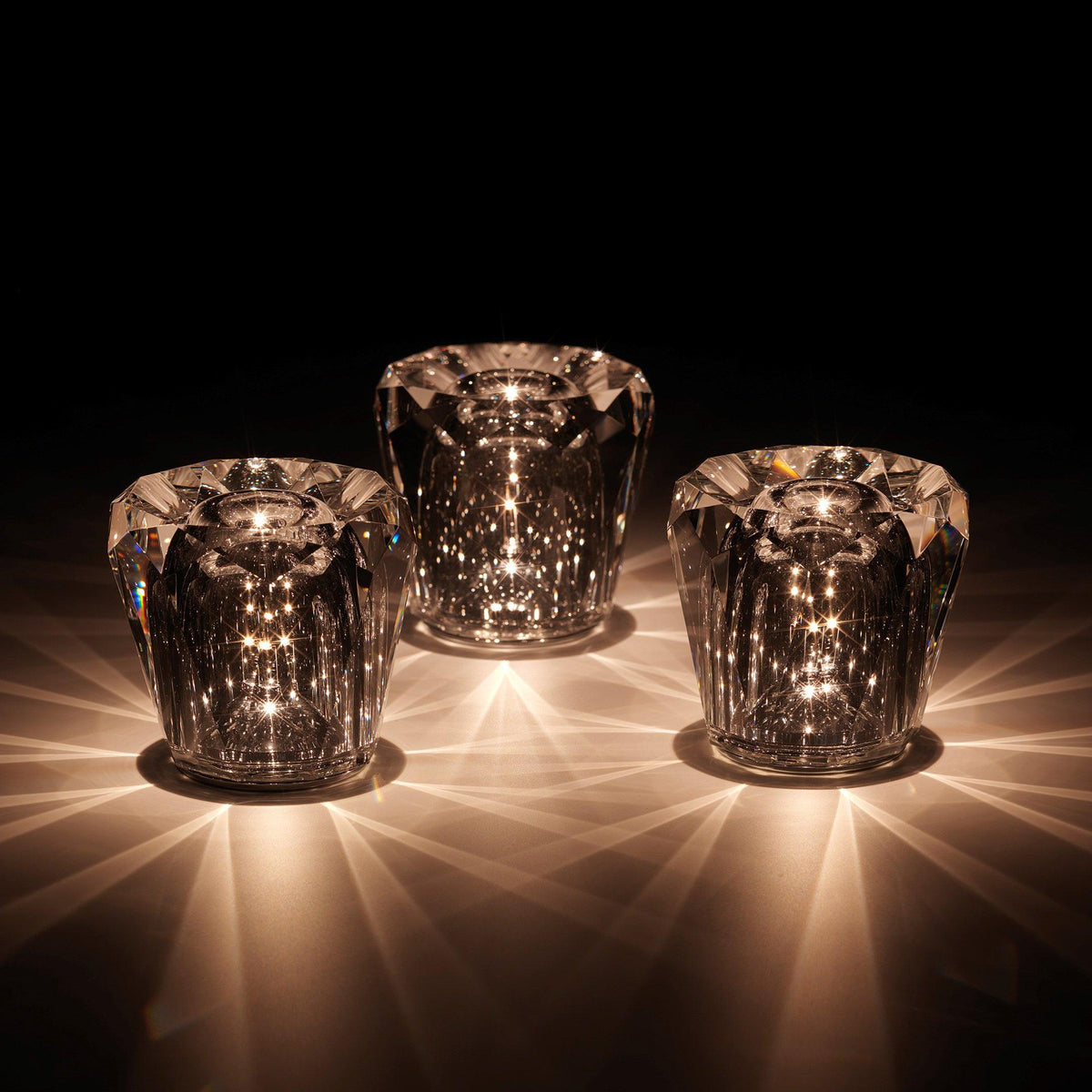 Table Lamp Crystal Diamond Wireless Dimmable USB Rechargeable