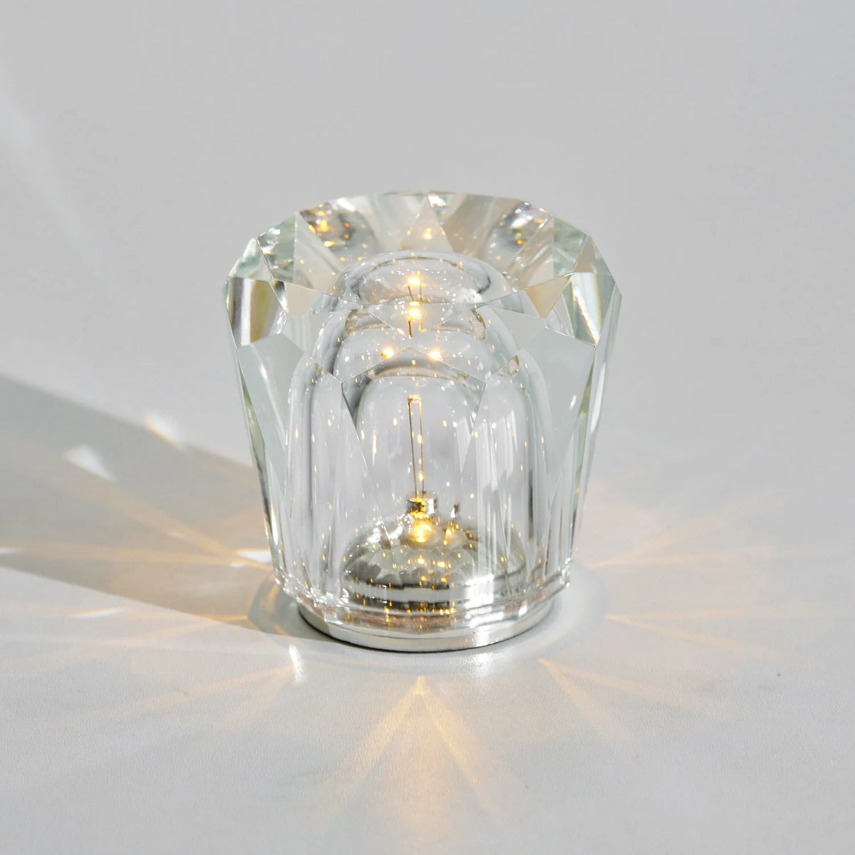 Table Lamp Crystal Diamond Wireless Dimmable USB Rechargeable
