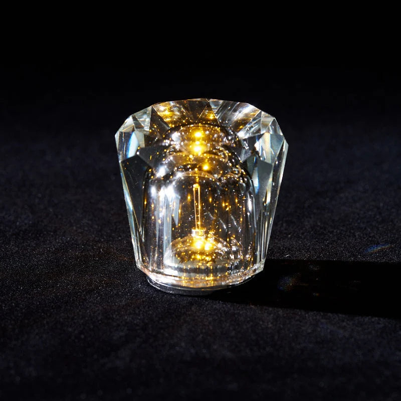 Table Lamp Crystal Diamond Wireless Dimmable USB Rechargeable