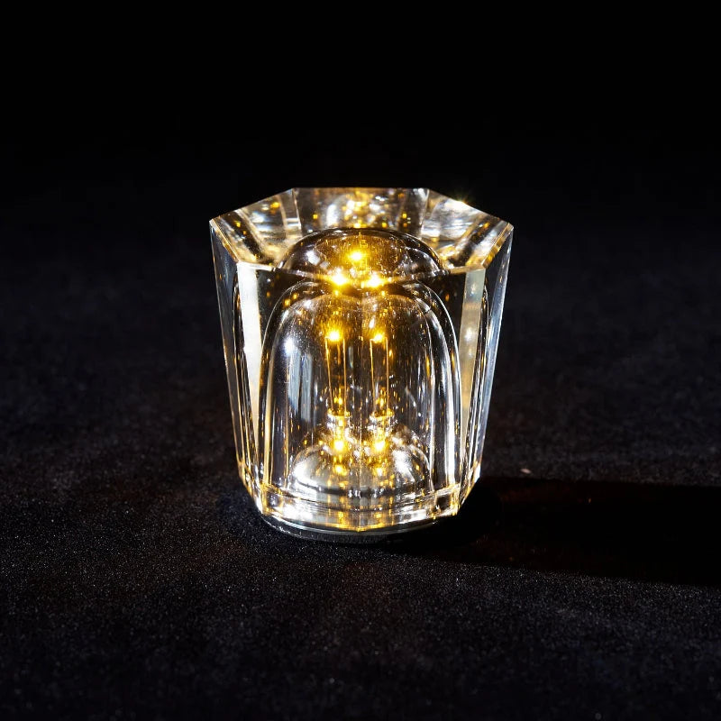 Table Lamp Crystal Diamond Wireless Dimmable USB Rechargeable