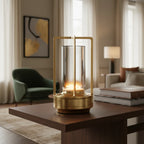 Table Lamp Crystal Glass Dimmable Touch Control Rechargeable 18-Hour