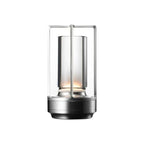 Table Lamp Crystal Glass Dimmable Touch Control Rechargeable 18-Hour
