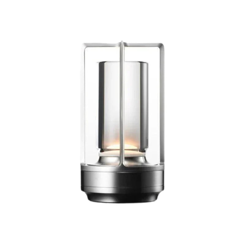 Table Lamp Crystal Glass Dimmable Touch Control Rechargeable 18-Hour