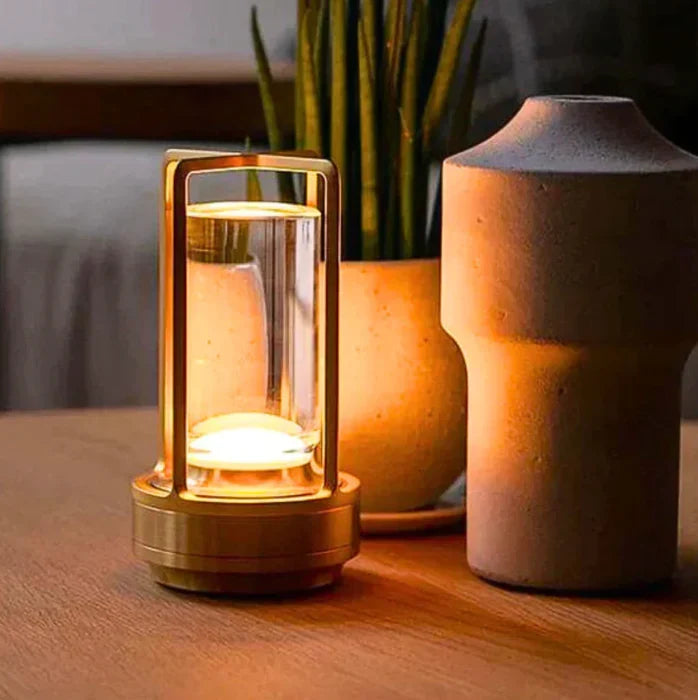 Table Lamp Crystal-Look Wireless Rechargeable Three-Mode