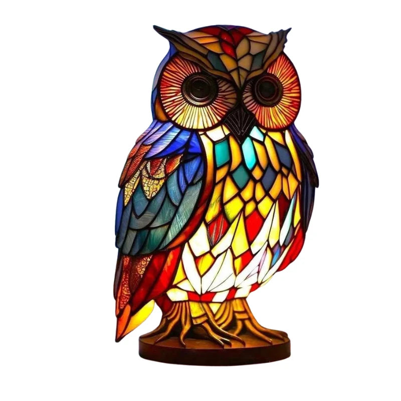 Table Lamp Crystal Owl Design USB & Battery