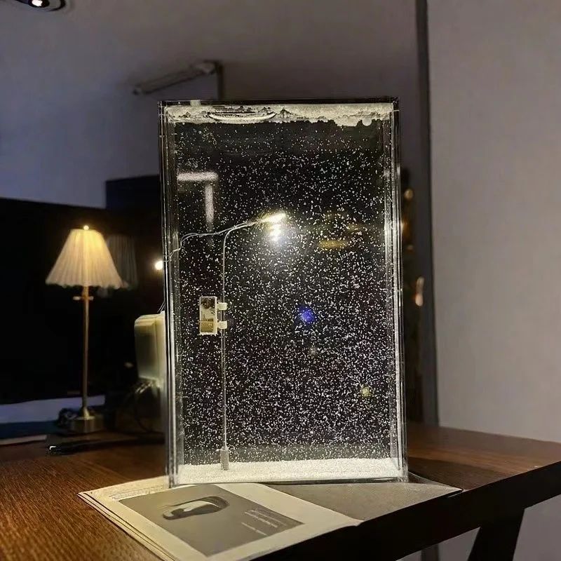 Table Lamp DIY Snowfall Effect USB-Powered