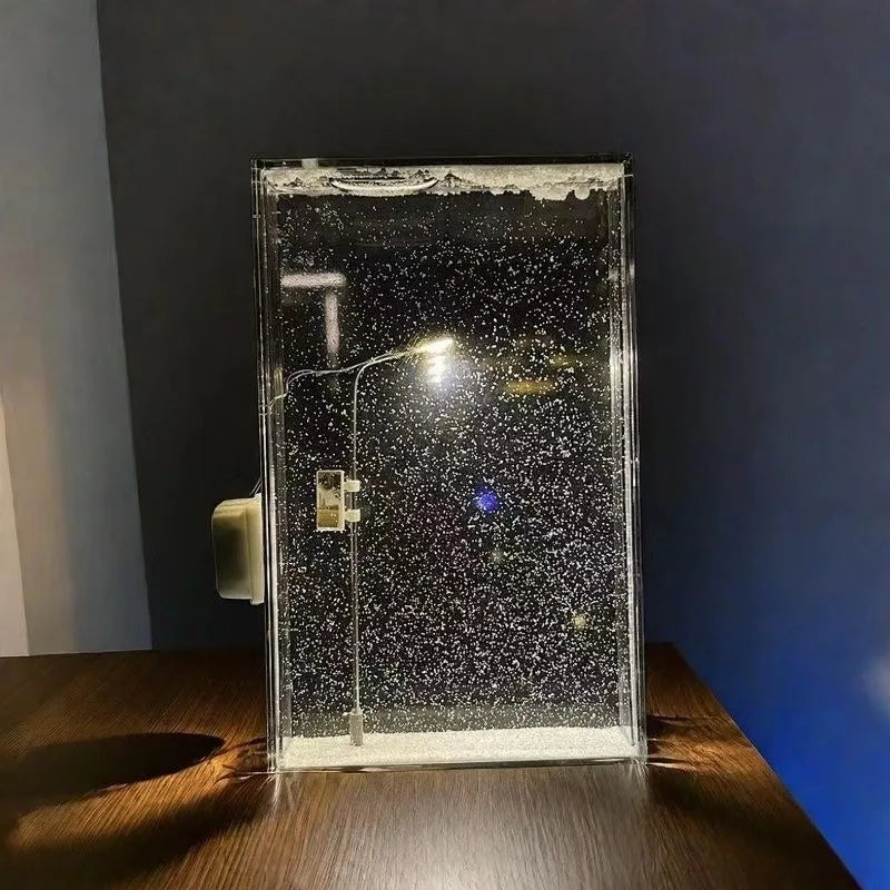 Table Lamp DIY Snowfall Effect USB-Powered