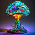 Table Lamp Dimmable Stained Glass Effect