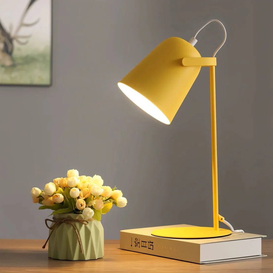 Table Lamp Eye-Friendly Adjustable Tilt & Rotatable Shade