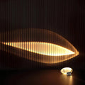 Table Lamp Eye-Shaped Projection Crystal Glass Adjustable LEDs