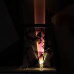Table Lamp Eye-Shaped Projection Crystal Glass Adjustable LEDs